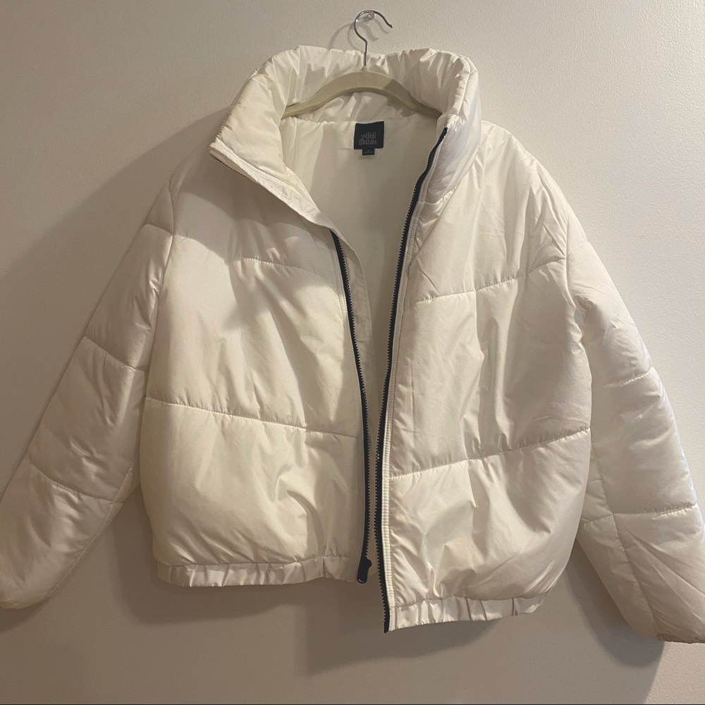 Wild Fable White Puffer Jacket